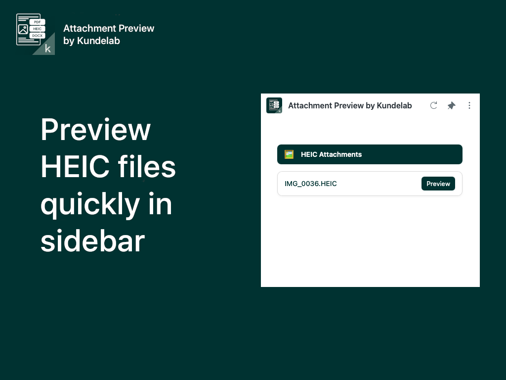 HEIC, PDF & Word Preview by Kundelab dashboard view — Agent Productivity app on the Zendesk Marketplace